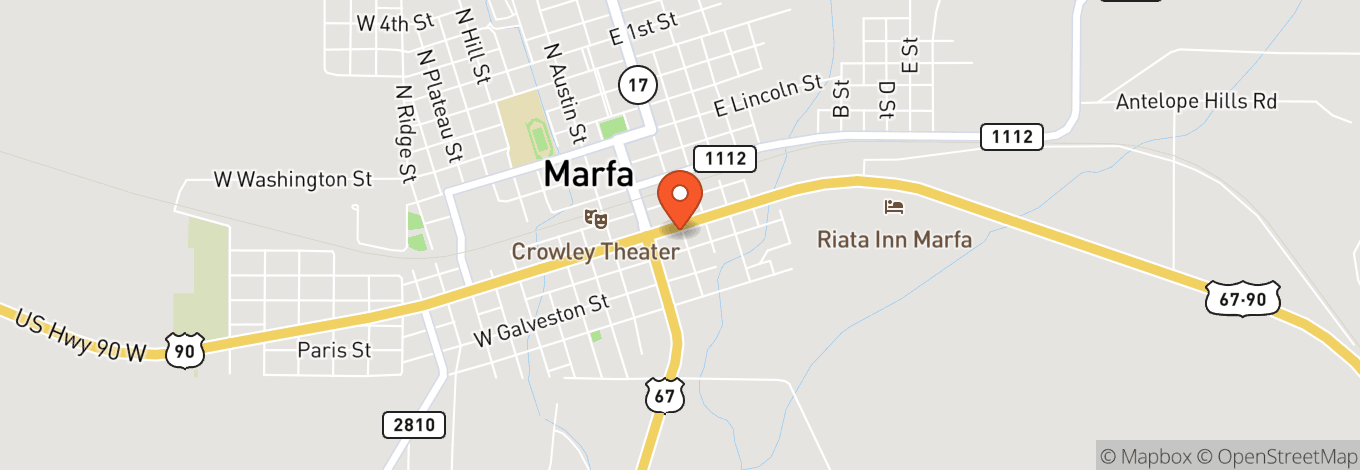 Map of Ballroom Marfa