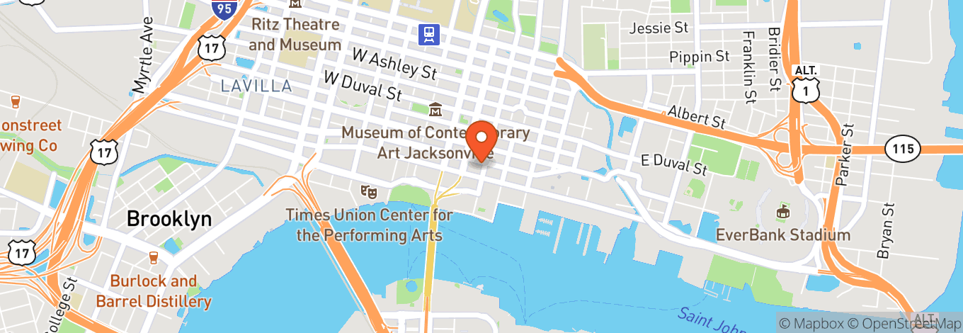 Map of The Florida Theatre