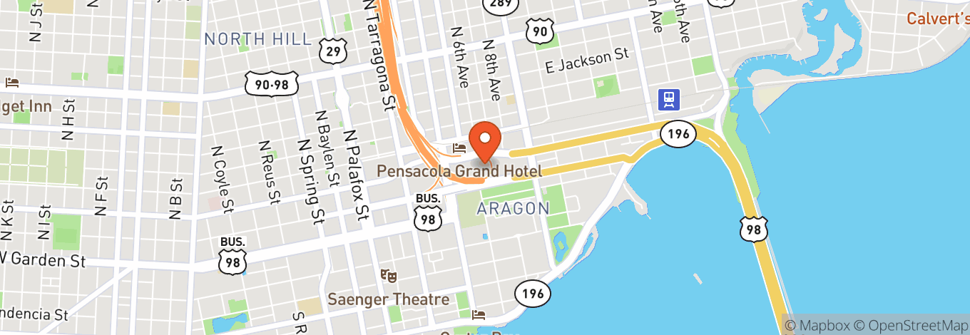 Map of Pensacola Bay Center