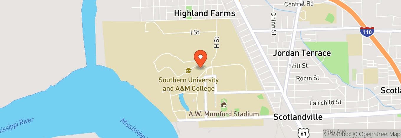 Map of Southern University And A&M College