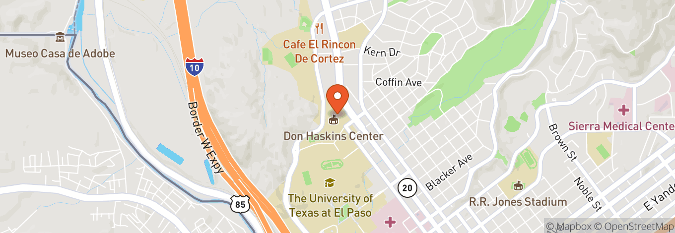 Map of Don Haskins Center