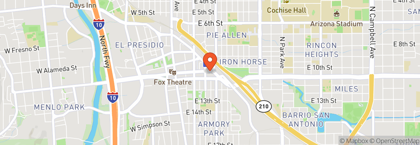 Map of Rialto Theatre-Tucson