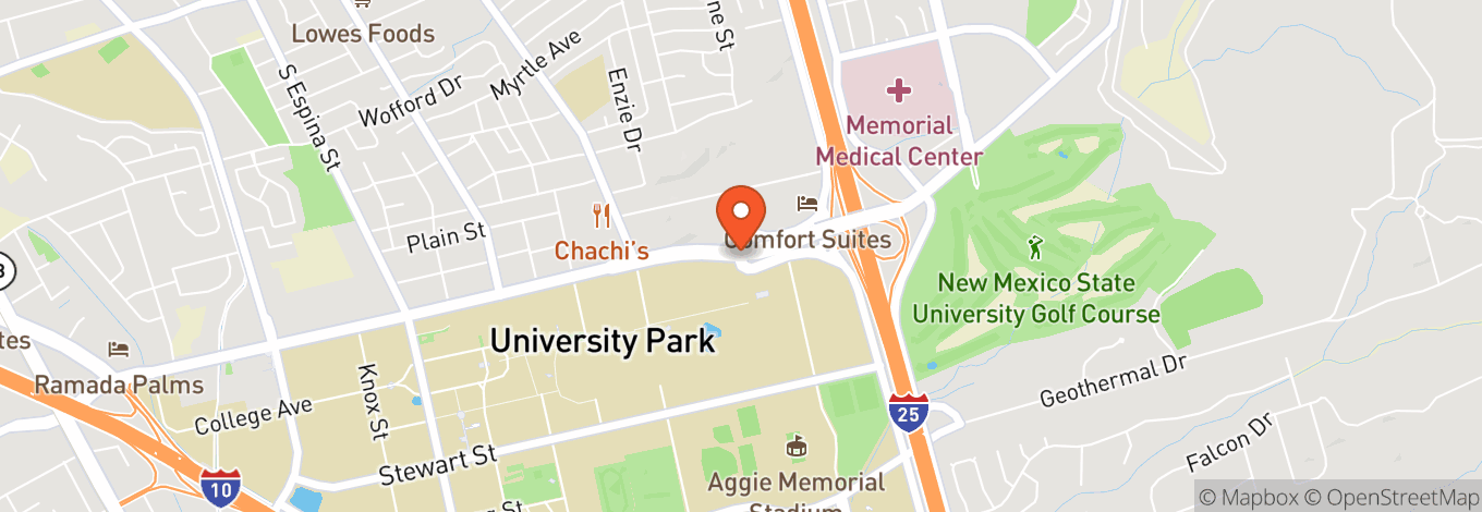 Map of NMSU Pan American Center