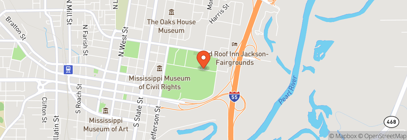 Map of Mississippi Coliseum