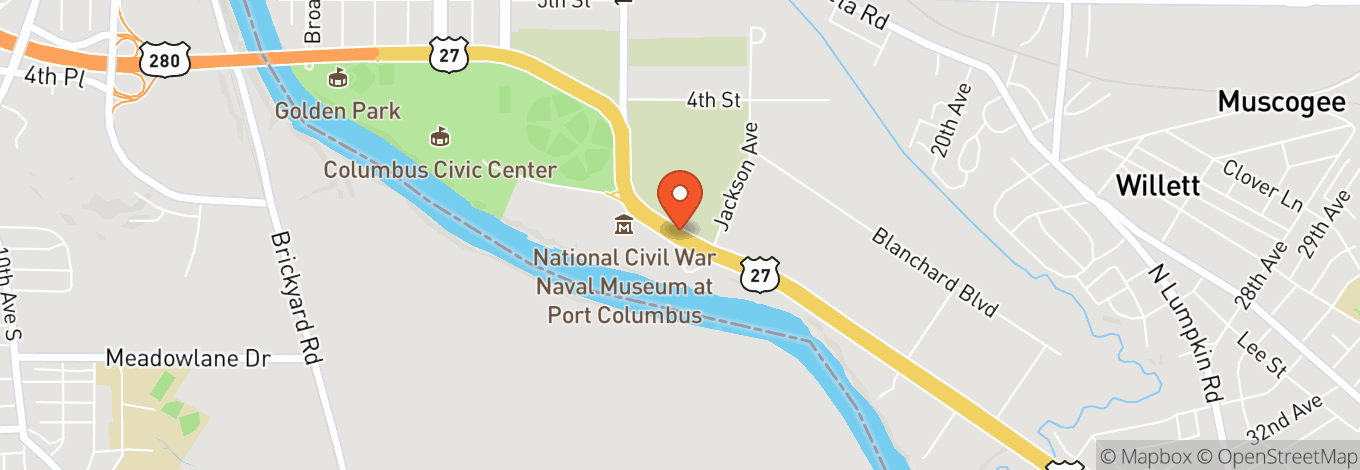 Map of Columbus Civic Center