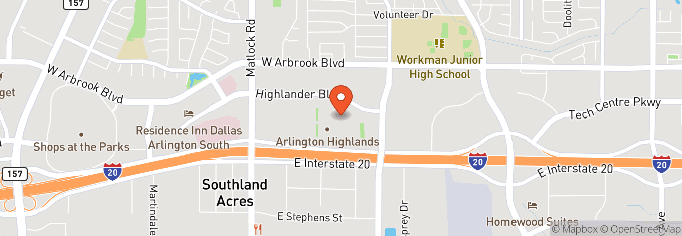 Map of Arlington Improv Comedy Club