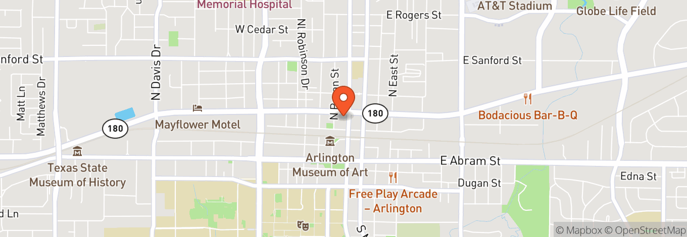 Map of Arlington Music Hall