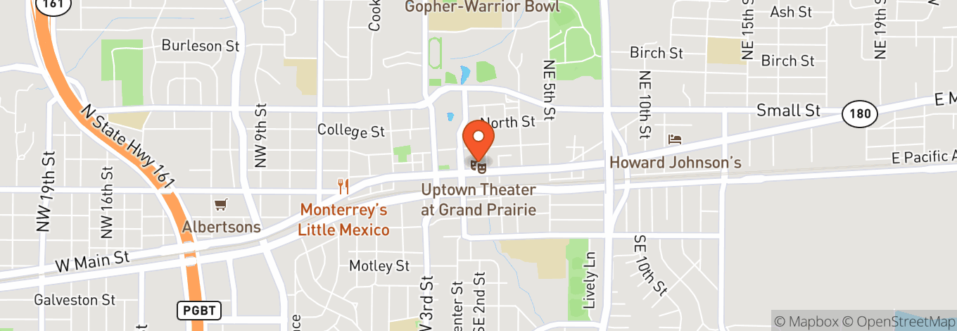Map of Uptown Theater In Grand Prairie