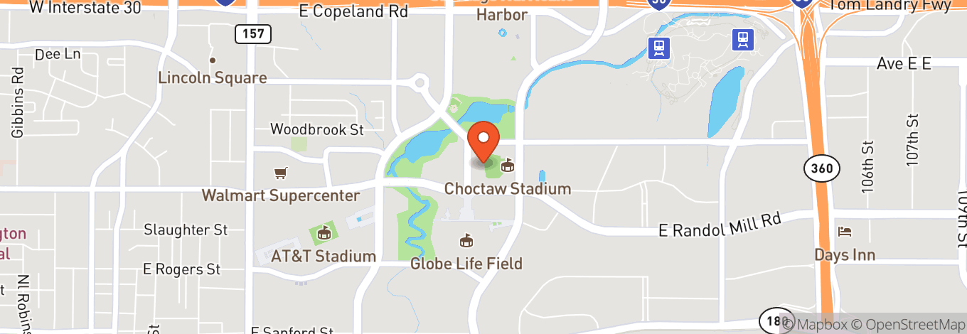 Map of Choctaw Stadium