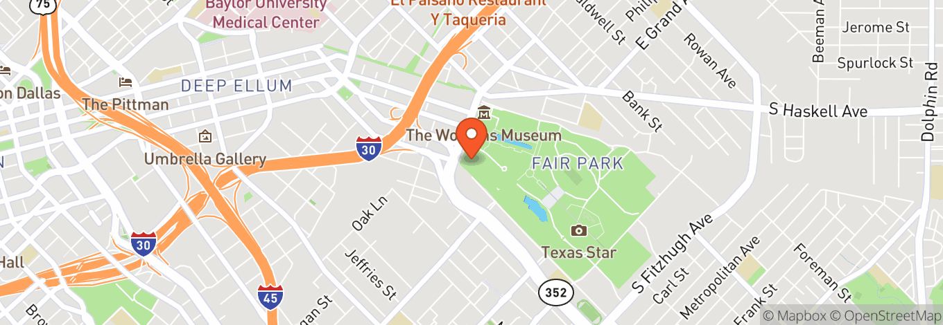 Map of Music Hall At Fair Park