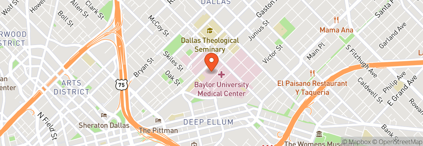 Map of Dallas Comedy Club