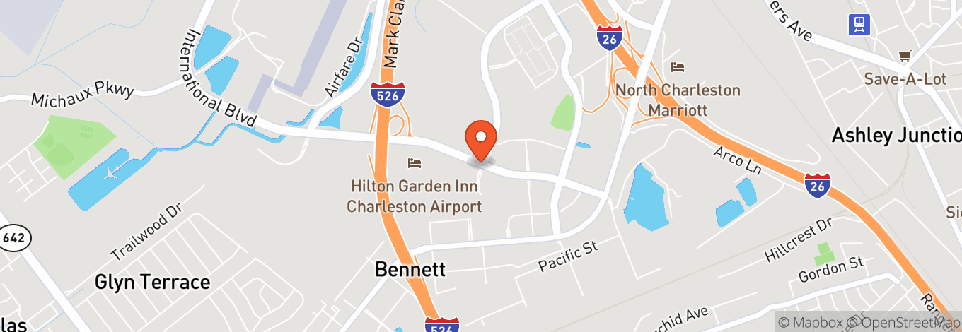 Map of North Charleston Performing Arts Center