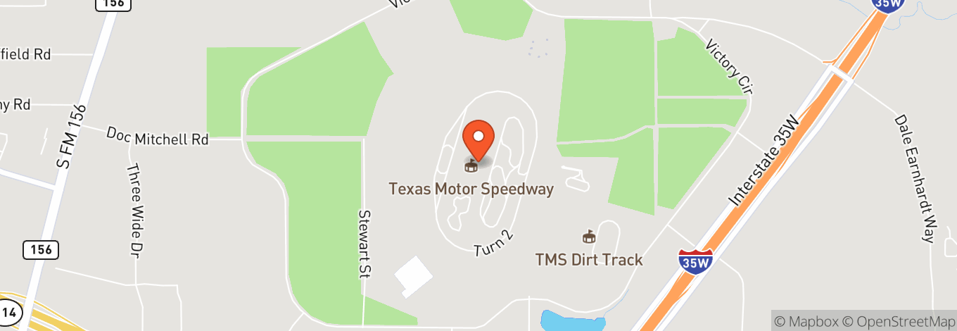 Map of Texas Motor Speedway
