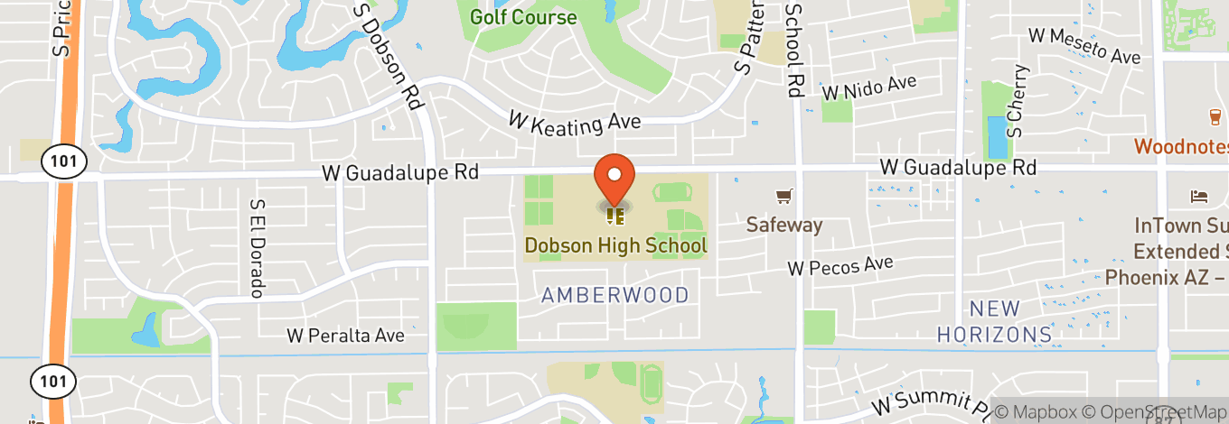 Map of Dobson High School Auditorium