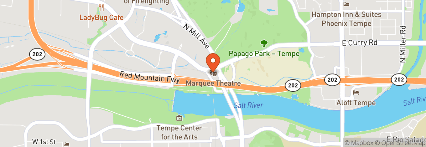 Map of Marquee Theatre Tempe