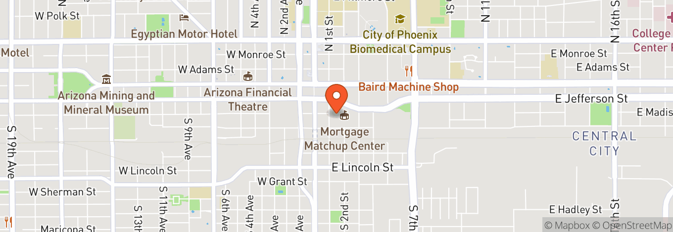 Map of Mortgage Matchup Center