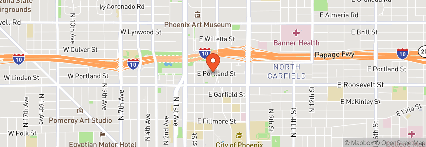Map of 5th Street & Garfield