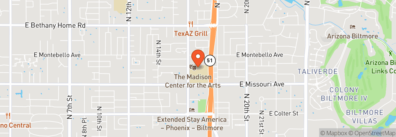 Map of Madison Center for the Arts