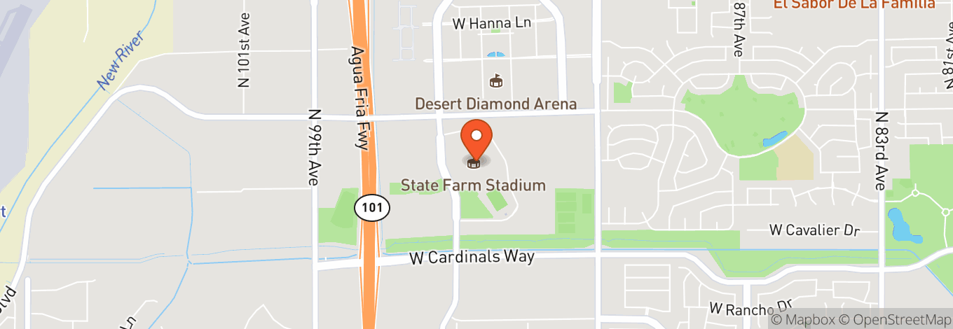 Map of State Farm Stadium