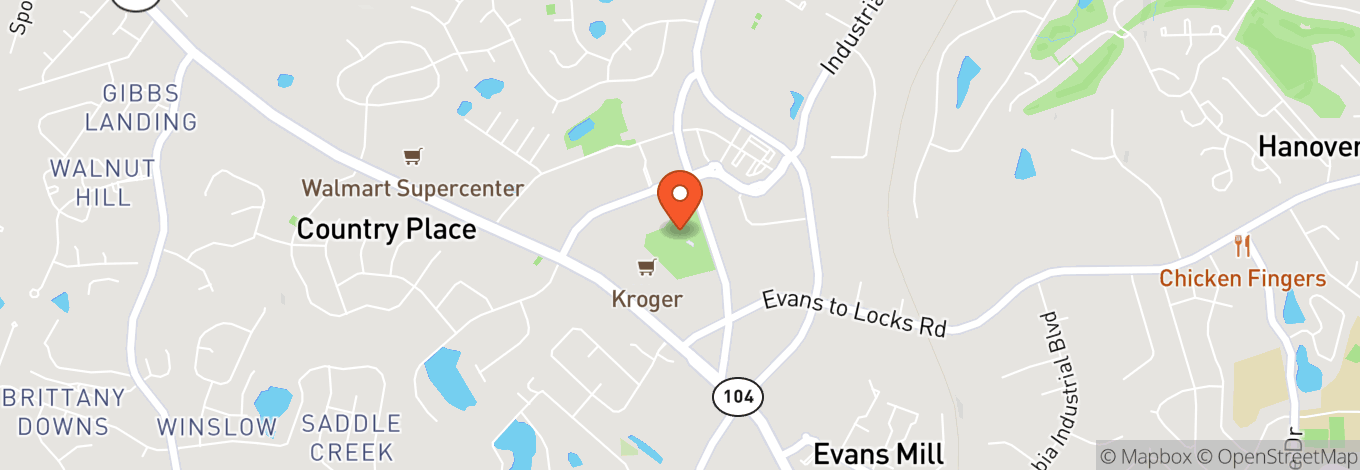 Map of Evans Towne Center Park 