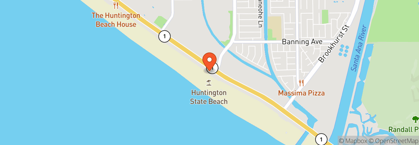 Map of Huntington State Beach
