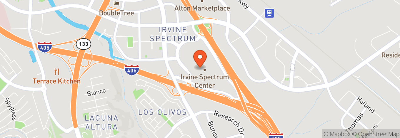 Map of Irvine Spectrum Center