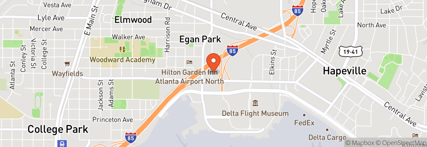 Map of Atlanta's Original Uptown Comedy Corner