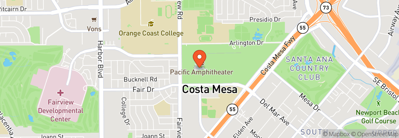 Map of The Pacific Amphitheatre