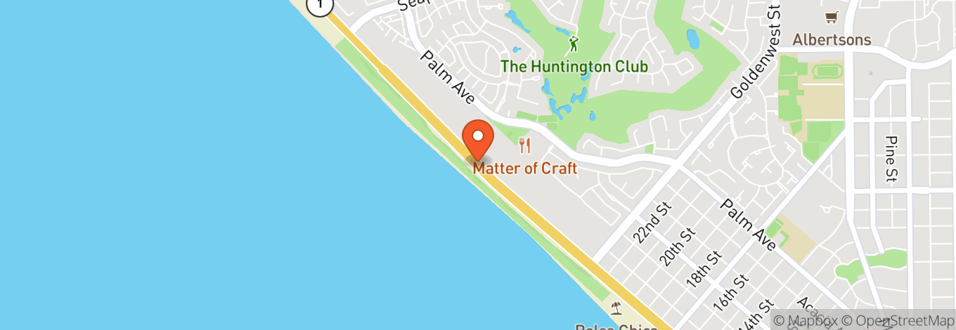 Map of Huntington Beach Pier