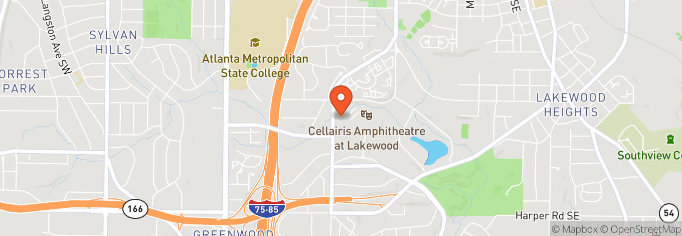 Map of Lakewood Amphitheatre