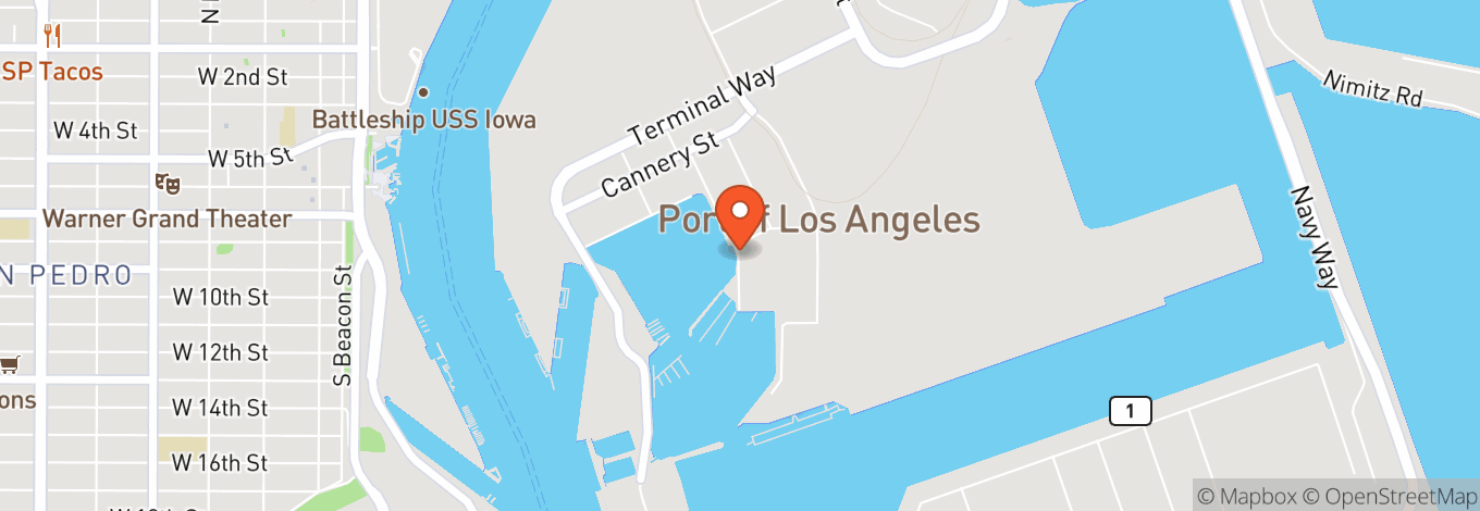 Map of Port Of Los Angeles