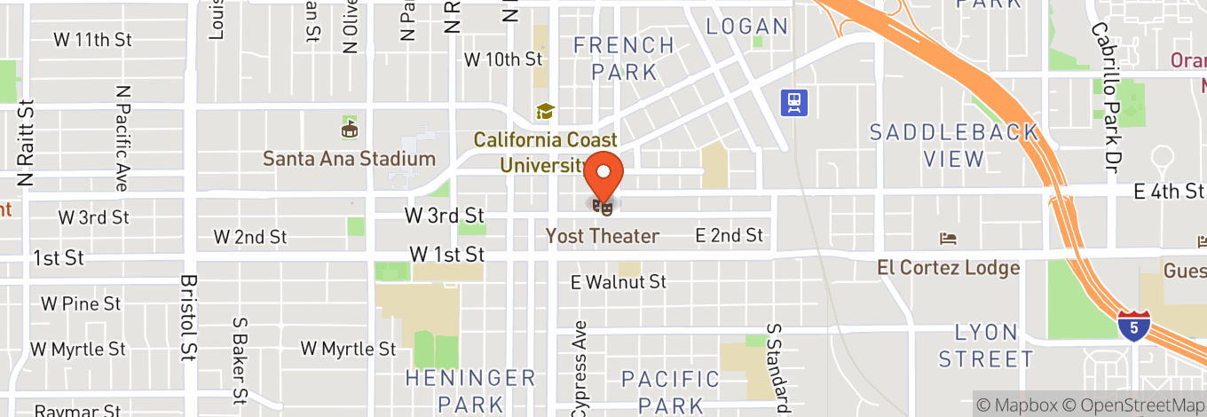 Map of The Yost Theater