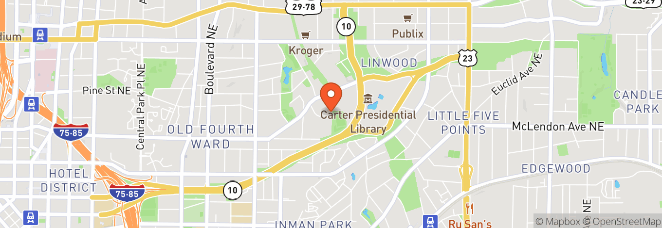 Map of Historic Fourth Ward Skatepark