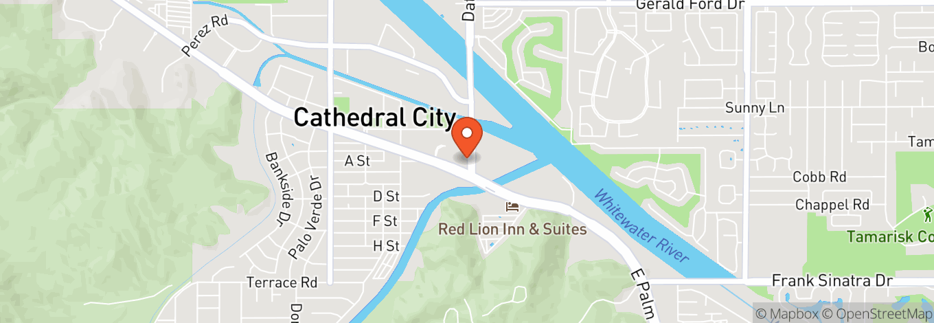 Map of Agua Caliente Casinos Cathedral City Casinos