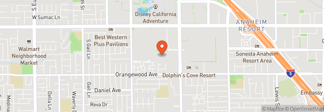 Map of Anaheim Marriott