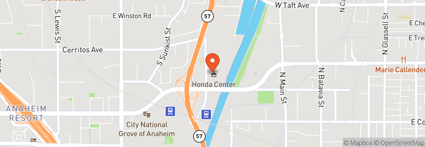 Map of Honda Center