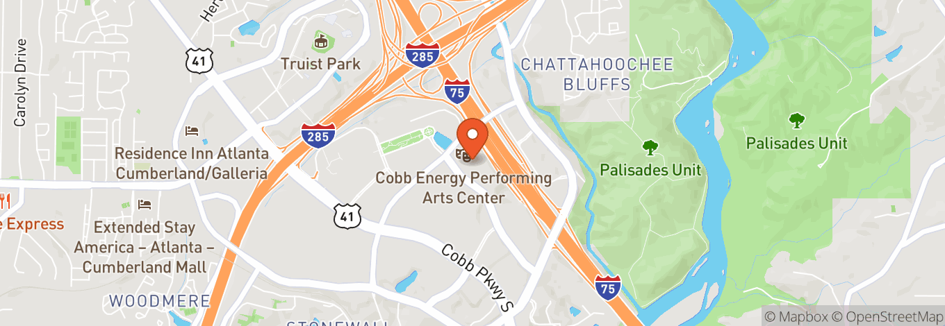 Map of Cobb Energy Performing Arts Centre