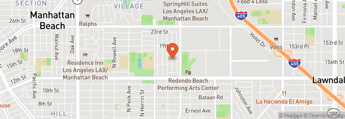 Map of Redondo Beach Performing Arts Center