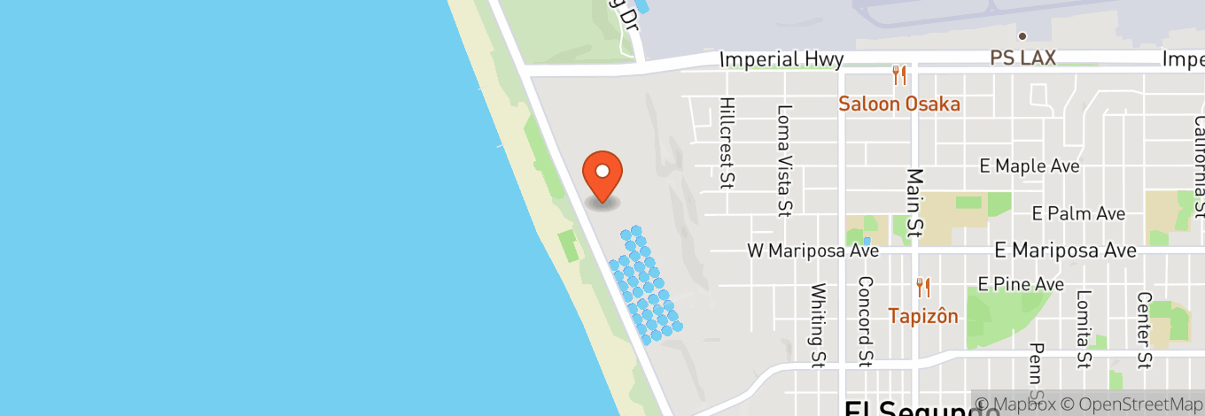 Map of Dockweiler Beach