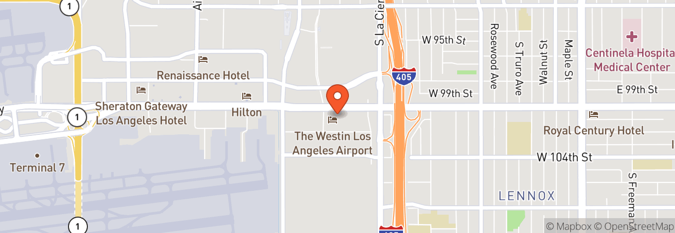 Map of The Westin Los Angeles Airport