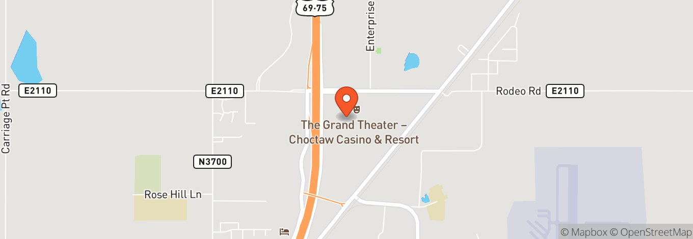 Map of Choctaw Grand Theater