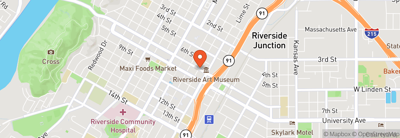 Map of Riverside Municipal Auditorium