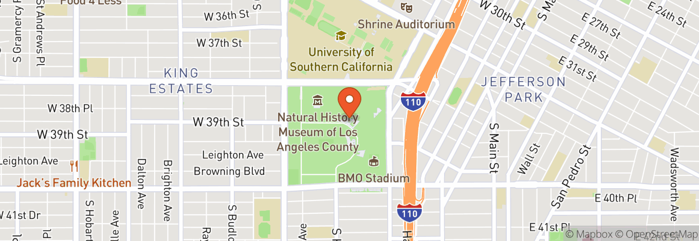 Map of California Science Center