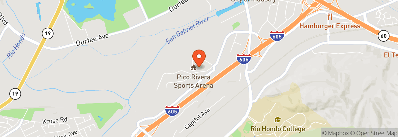 Map of Pico Rivera Sports Arena