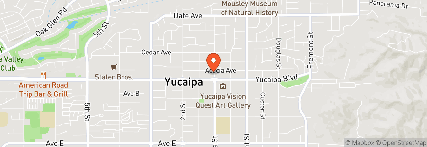 Map of Yucaipa Performing Arts Center Outdoor Stage