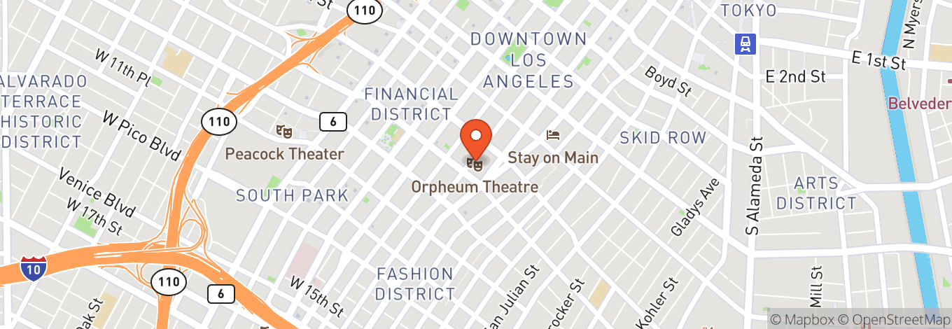 Map of The Orpheum Theatre