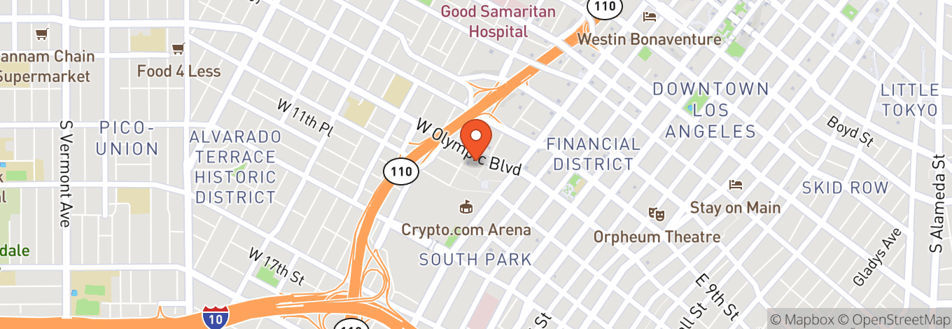 Map of JW Marriott Los Angeles L.A. LIVE