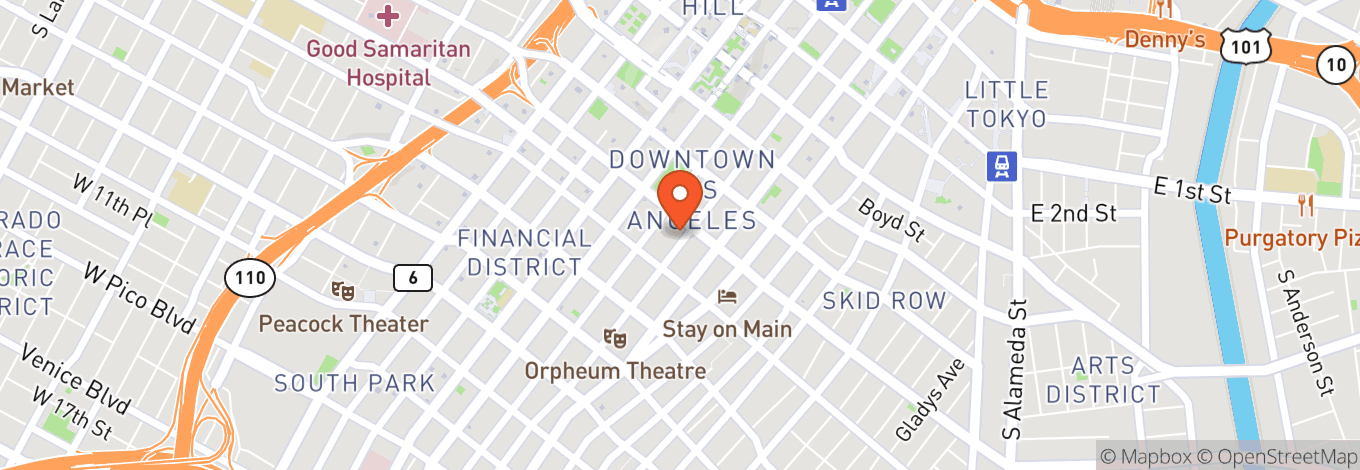 Map of Los Angeles Theatre