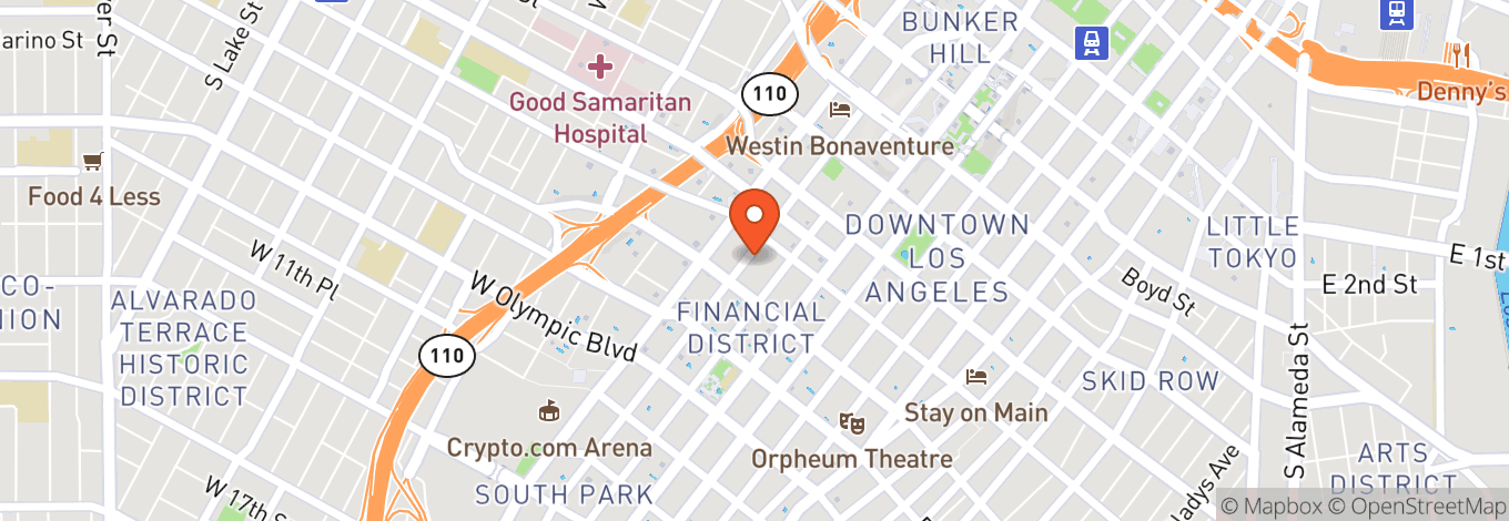 Map of Alamo Drafthouse Cinema Downtown Los Angeles