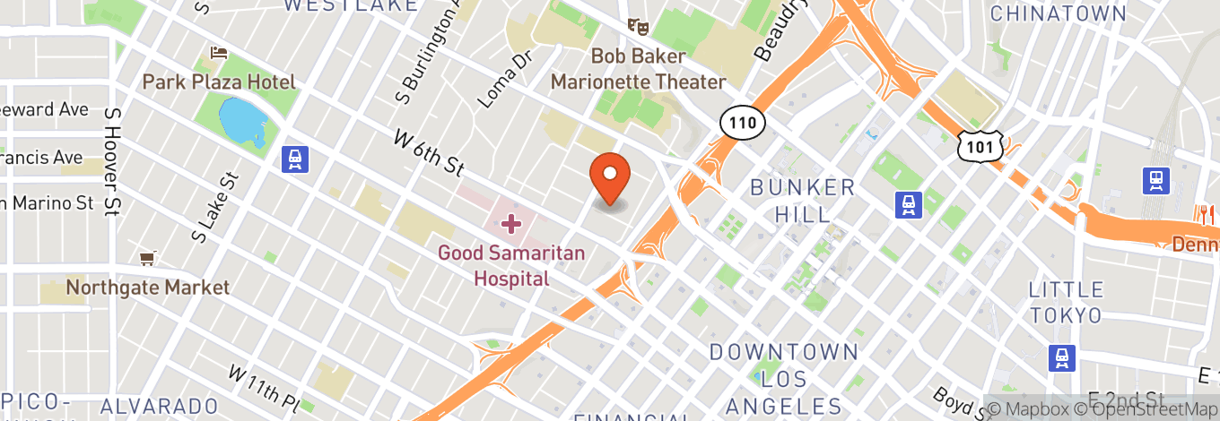 Map of Los Angeles Center Studios